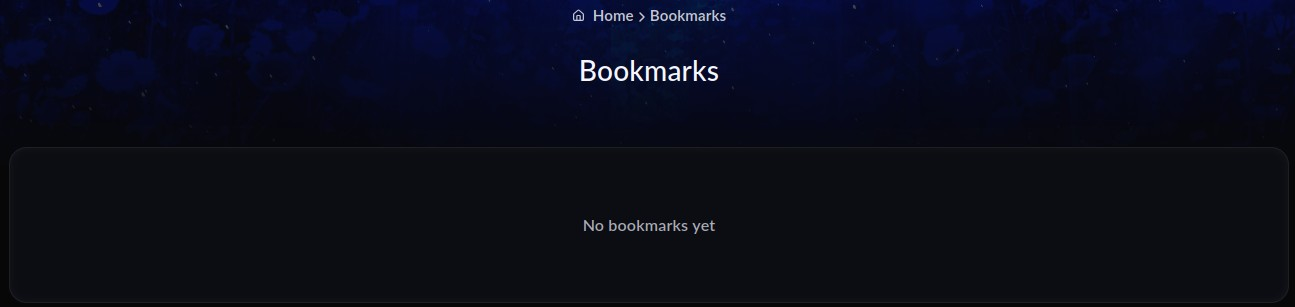 The Bookmarks page