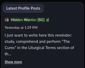The latest personal profile posts