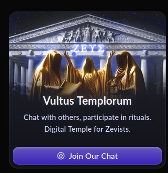 The Vultus Templorum chat card