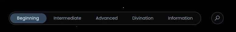 A multi-section interactive menu with a search control